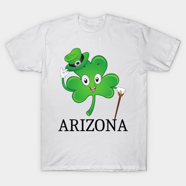 St Patrick's  Irish Shamrock arizona, Irish Gift for Wife T-Shirt by yassinebd